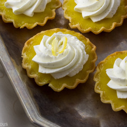 Mini Lemon Tarts with Fresh Vanilla Bean Whipped Cream