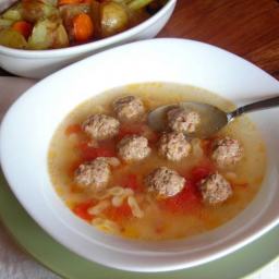 Mini Meatball Broth - pressure cooker one pot meal