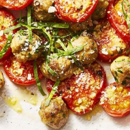 Mini Meatballs With Garlicky Tomatoes