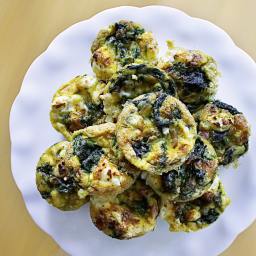 Mini Spinach, Bacon, and Goat Cheese Frittatas