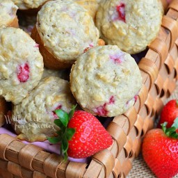 Mini Strawberry Oat Muffins
