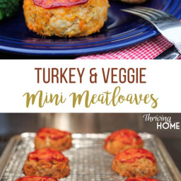 Mini Turkey and Veggie Meatloaves {Freezer Meal}