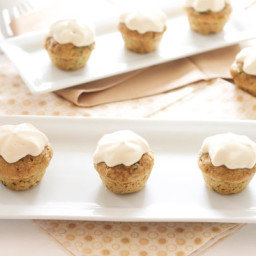 Mini Zucchini Cupcakes with Honey Cream Cheese Frosting