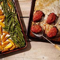 Mini Meatloaves with Green Beans and Potatoes