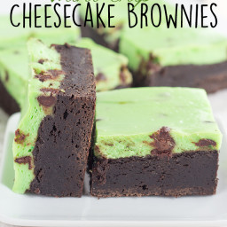 Mint Chip Cheesecake Brownies