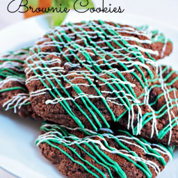 Mint Chocolate Brownie Cookies