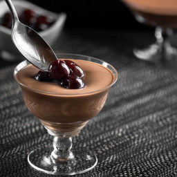 Mint Chocolate Mousse with Booze Soaked Cherries