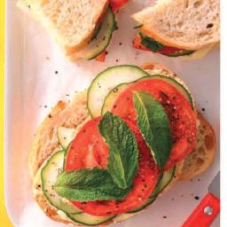 Mint-Cucumber Tomato Sandwiches