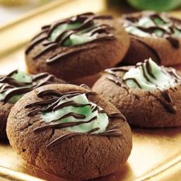 Mint-Filled Chocolate Thumbprints