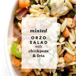 Minted Orzo Salad with Chickpeas and Feta