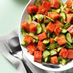 Minty Watermelon-Cucumber Salad Recipe