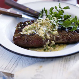 Minute Steak Stacks with Herbed Anchovy Butter