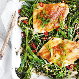 Miso butter snapper with broccolini