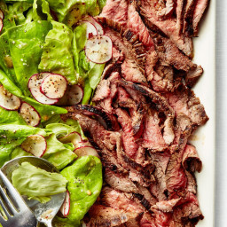 Miso-Marinated Flank Steak with Salad