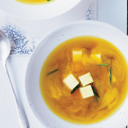 Miso Soup with Turmeric and Tofu