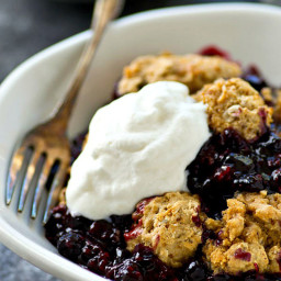 Mixed Berry Cobbler with Oat Biscuits