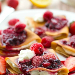 Mixed Berry Cream Cheese Crepes
