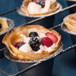 Mixed Berry Crepe Cones Recipe by Tasty