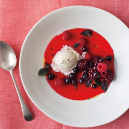 Mixed Berry Gazpacho with Basil
