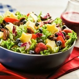 Mixed Berry Green Salad with Blueberry Balsamic Vinaigrette