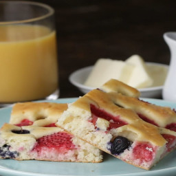Mixed Berry Sheet Pan Pancakes