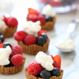 Mixed Berry Tartlet with Dark Chocolate and Vanilla Whipped Cream