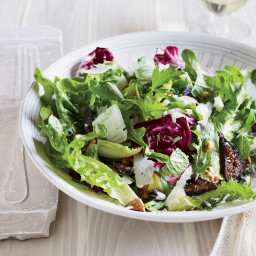 Mixed-Greens-and-Herb Salad with Figs and Walnuts
