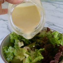 Mixed Greens with Creamy Miso-Ginger Dressing