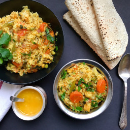 Mixed Lentils and Vegetables Khichdi - Instant Pot