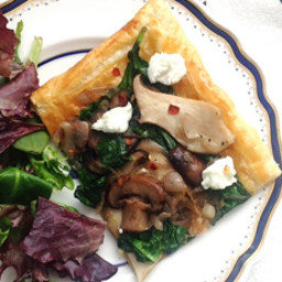 Mixed Mushroom Tart with Caramelized Shallots and Goat Cheese
