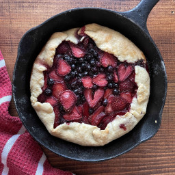 MK's Waste Free Strawberry Blueberry Galette with Semolina Pastry