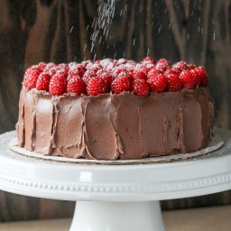 Mocha Raspberry Cake