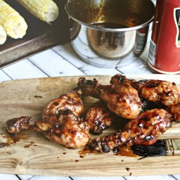 Molasses and Stout Grilled Chicken Drumsticks