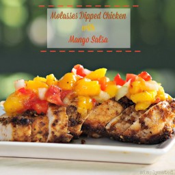 Molasses Dipped Chicken with Mango Salsa