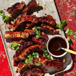 Molasses-Glazed Grilled Spare Ribs