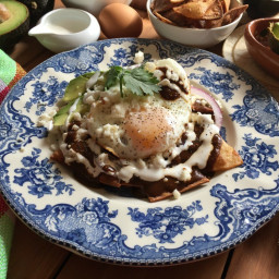 Mole Chilaquiles for Breakfast