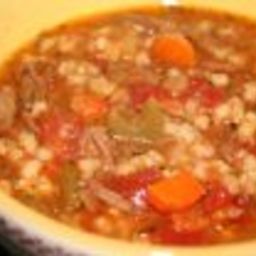 Moms Famous Beef Barley Soup