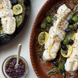 Monkfish Roasted With Herbs and Olives