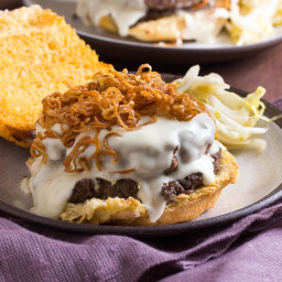 Mornay and Mushroom Duxelles Burger With Crispy Shallots Recipe