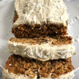 Morning Glory Banana Bread with Vegan Cream Cheese Frosting