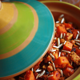 Moroccan Chicken, Apricot and Almond Tagine