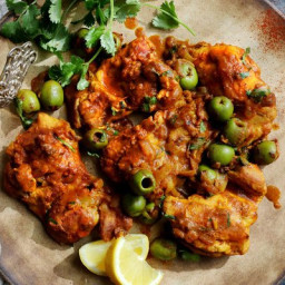 Moroccan Chicken Smothered in Olives