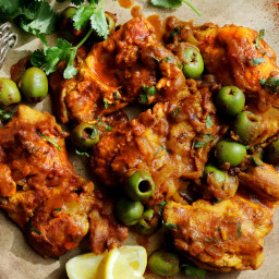 Moroccan Chicken Smothered In Olives