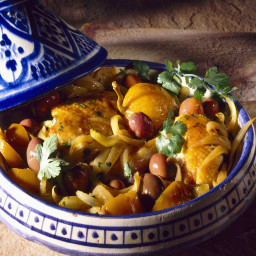 Moroccan Chicken Tagine with Potatoes and Olives