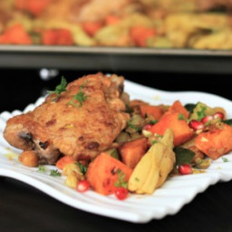 Moroccan Chicken Thigh Sheet Pan Dinner Recipe