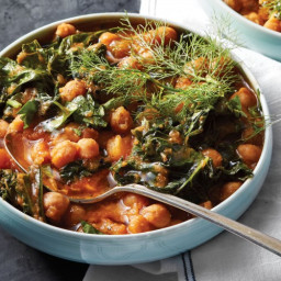 Moroccan Chickpeas + Kale