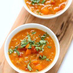 Moroccan Lentil Soup Recipe from The Abundance Diet. Book Review.
