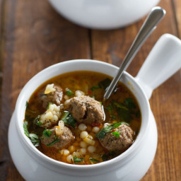 Moroccan Meatball Couscous Soup Recipe