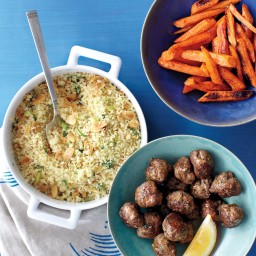 Moroccan Meatballs with Couscous and Roasted Carrots