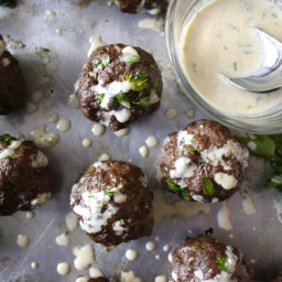 Moroccan Meatballs with Creamy Dipping Sauce